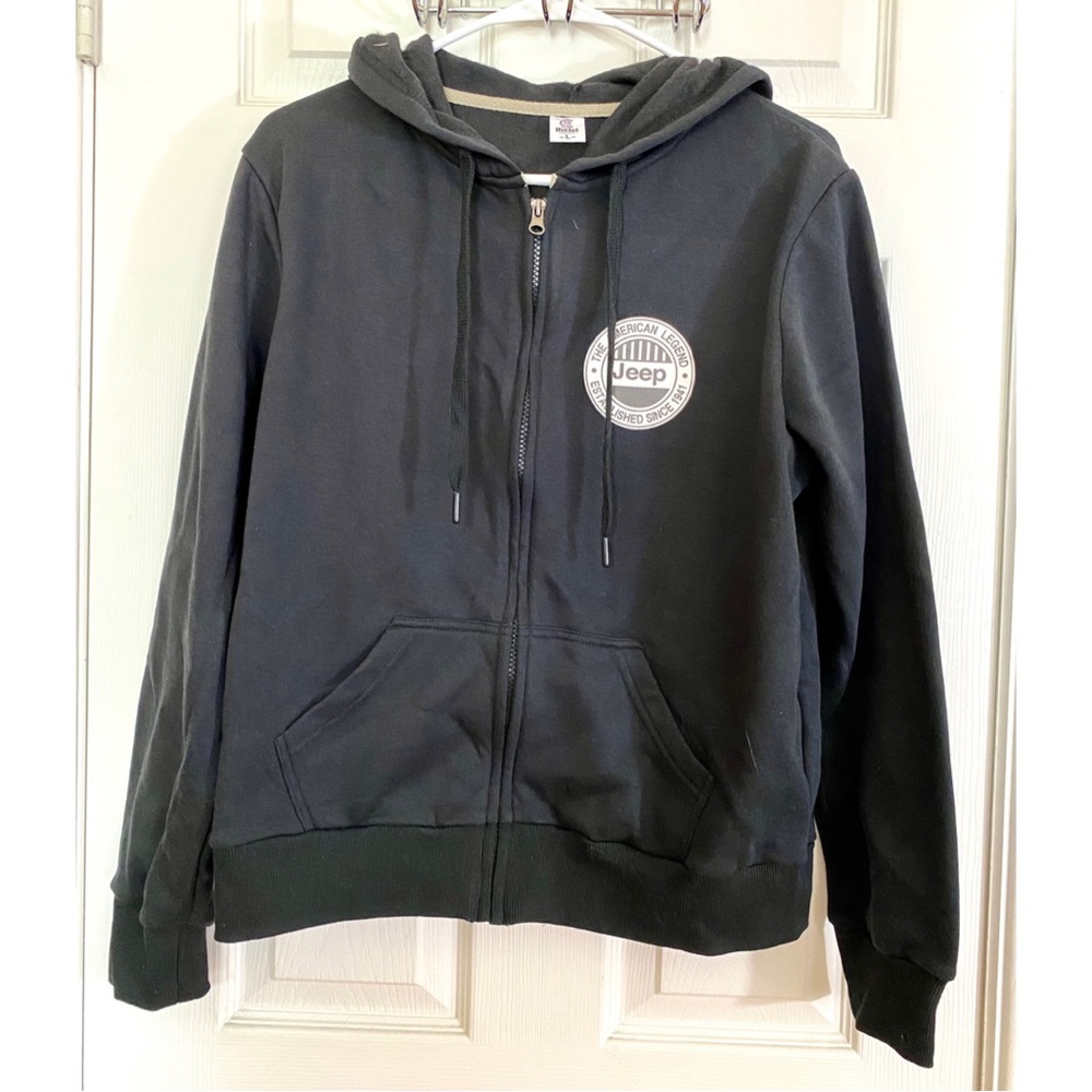 Hicloc Black Zippered JEEP Hoodie. Brand New. Never been worn. Perfect Condition